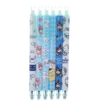 China 6 pcs plastic pressing pen sanrio student stationery office supplies for sale