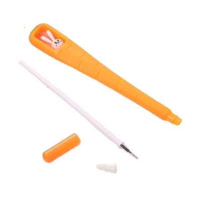 China Hot Selling Carrot Gel Pen Cartoon Rabbit Pen Cute Normal Stationery Office Student Supplies Signature Pen for sale