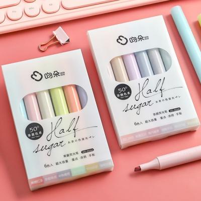 China office & Highlighter Clear Color Student Markers School Markers Eye-Care Notebook Large Capacity Boxed Marker Boxed Marker for sale