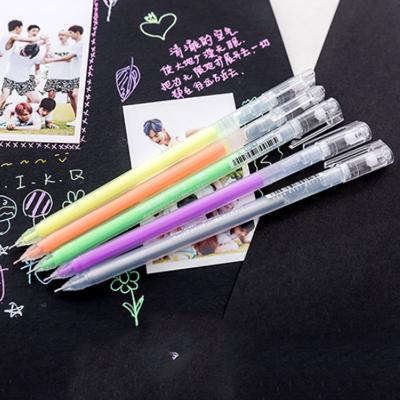 China As Picture 17 Pcs Gel Pen Highlighter Diary Pen Students Draw Master 0.6mm Flash Pen for sale