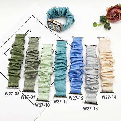 China Elastic Fabric Scrunchy Band For Apple Watch Wrist Replacement Strap Scrunchie Watch Band For IWatch 41MM 40MM 38MM for sale