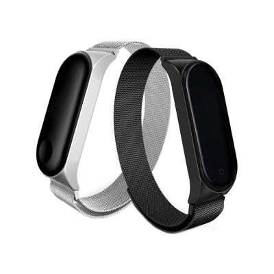 China Stainless Steel Metal Strap Compatible with MI Band 4 MI Band 3 Smart Watch Wristbands Replacement Accessories for sale