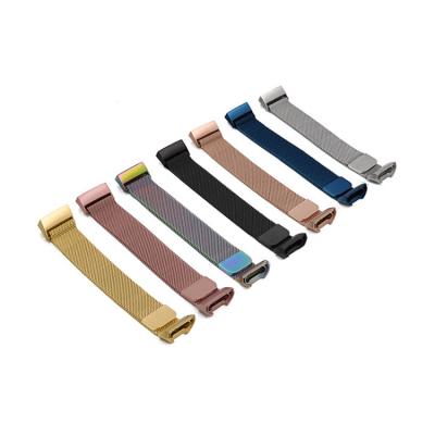 China Replacement Stainless Steel Metal Buckle Band For Fitbit Charge 3 Charge 4 Strap for sale