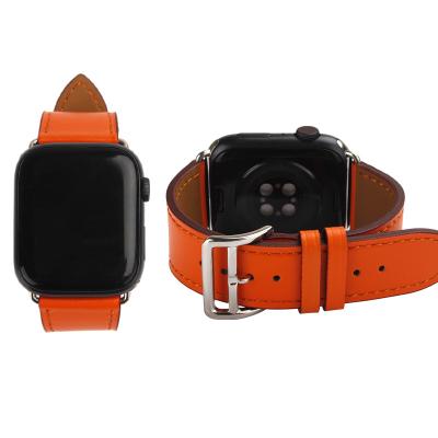 China Genuine Leather Top Sell Sublimation Leather Smart Watch Band Strap For Apple Watch 7 i 6 5 4 3 2 1 for sale