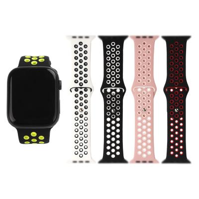 China High Quality Silicone Sports Quick Release Strap For Apple 1 2 3 4 5 6 7 Nike Smart Watch Band for sale