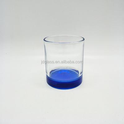 China CLASSIC 300 Ml 10 Oz Bottom Colored Blue Whiskey Glass Colored Glassware for sale