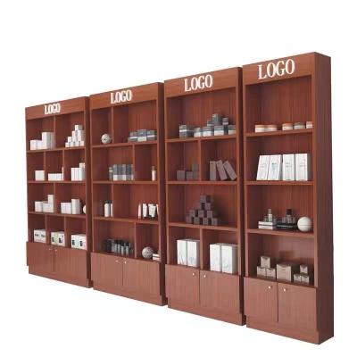 China Multi-Storey MDF Display Cabinet Wine Cosmetic Rack Cosmetic Display Cabinet MDF Display Case for sale