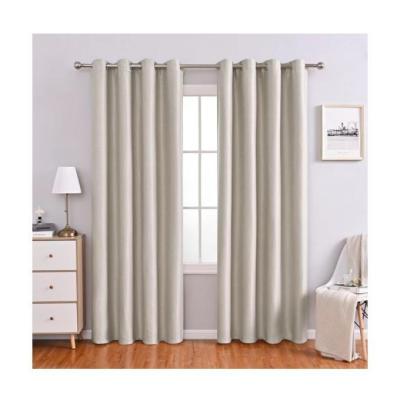 China Blackout Hot selling cost-effective double-sided linen black blackout curtains for household use for Living room curtains for sale