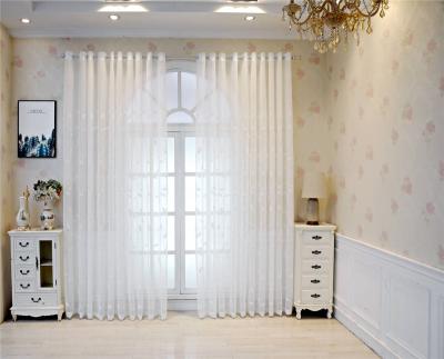 China Pastoral Hot selling cheap embroidery semi sheer curtain window living room home for sale