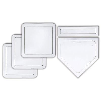 China Durable Custom Marble And Logo And Color Rubber Baseball Set Base Throw Down Baseball Plate for sale