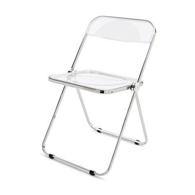 China Factory Cleaar Foldable Chiars For Living Room Folding Chair Transparent Plastic Color Customization for sale