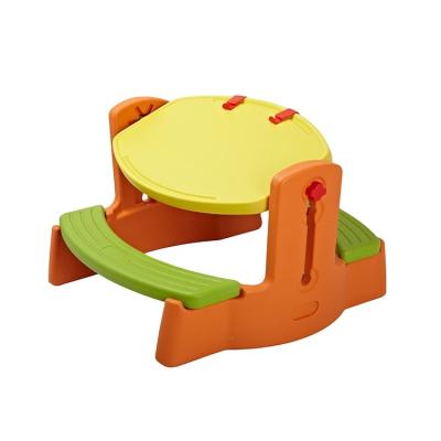 China Contemporary Kindergarten Furniture Picnic Nursery Furniture Free Sample Plastic Kids Reading Work Table And Chairs for sale