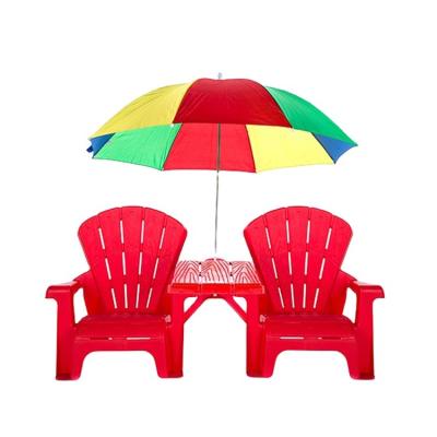 China Contemporary Promotional Customized Outdoor Plastic Child Table And Chair Set With Umbrella Hole, Beach Umbrella Table for sale