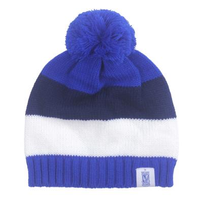 China JOINT Cuff Fashion Beanie Hat with POM POM - NFL Slapped Winter Knit Toque Hat for sale