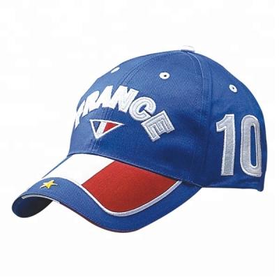 China France Flag Embroidery And Printing Cotton Baseball Hat COMMON Sports Hat for sale