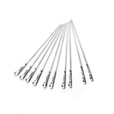 China Easily Cleaned Professional BBQ Supply Stainless Steel BBQ Spits Rotisserie Kebab Large Lamb Skewers for sale