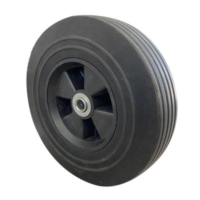 China Small Wheel Wholesale Solid Metal Rim Rubber Wheel For Carts for sale