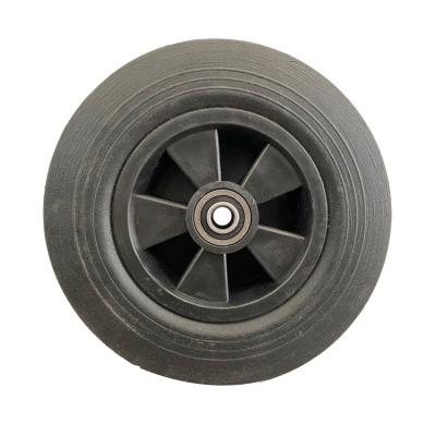 China Small Wheel Wholesale Solid Metal Rim Rubber Wheel For Carts for sale