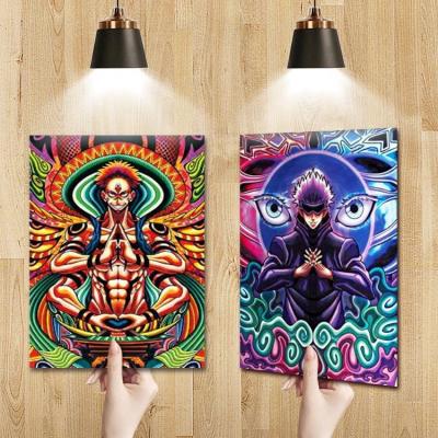 China Japan 2023 New 3D Cartoon Poster Anime Poster Lenticular Motion Posters Flipping Pictures And Holographic Pictures for sale