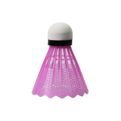 China Best durable plastic foam China professional manufacture colorful feather LED ball badminton nylon shuttlecock for sale