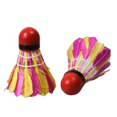 China High Quality Custom Color Duck Feather Shuttlecock Weight 5g Duck Badminton Indoor Use Foam Plastic for sale