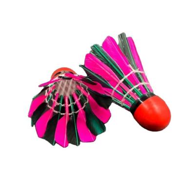 China Best Highest Selling Plastic Foam Products Cost Performance Duck Feather Badminton Color Duck Feather Shuttlecock for sale