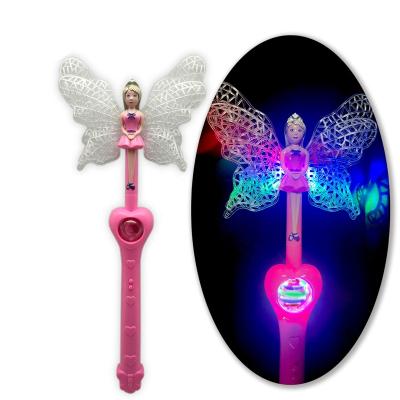 China Plastic Led Toys 11 Light up Fairy Spinner Wand Magic Ball Wands Princess Wand For Girls Light Up Toys For Kids for sale