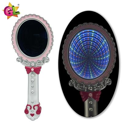 China Plastic Light up toys light up magic mirror with sound flashing light stick party favor wand glittering mirror for sale