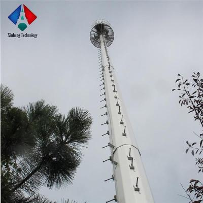 China Durable Steel Single Pole Antenna Tower Base Station Single Pole Telecommunication Tower for sale