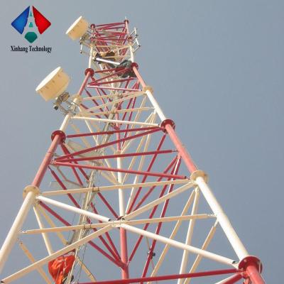 China Competitive price high quality steel pipe 3 legged lattice microwave telecommunication tower lattice tubular tower for sale