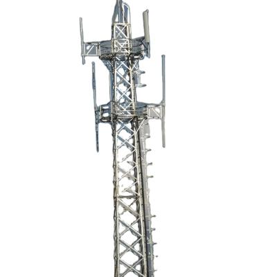 China Aluminum Lattice Pipe Microwave Antenna Telecommunication Tower Mast Three Leg Steel Telecommunication Tower for sale