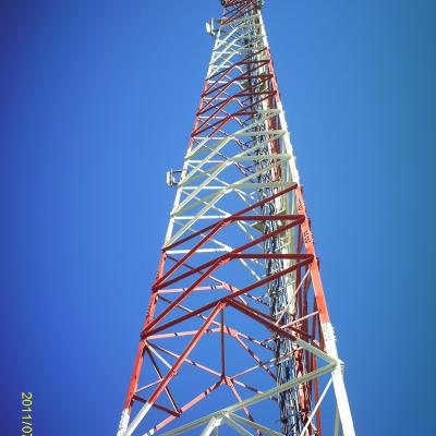 China Hot Dipped Galvanized Self Supporting Steel Cell Phone Telecommunication Tower for sale