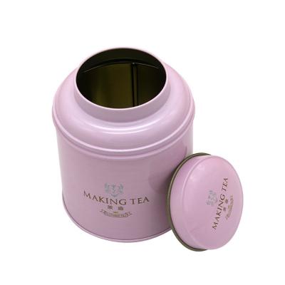 China Wholesale Custom Metal Tea Canister Food Packaging Box Round Can Tea Coffee Tin Packaging Box for sale