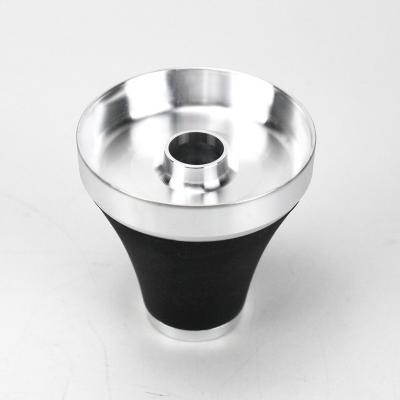 China Wholesale Easy Smoking Aluminum Silicone Around Shape Single Hole Narguile Accessories Hookah Head Shisha Bowl for sale