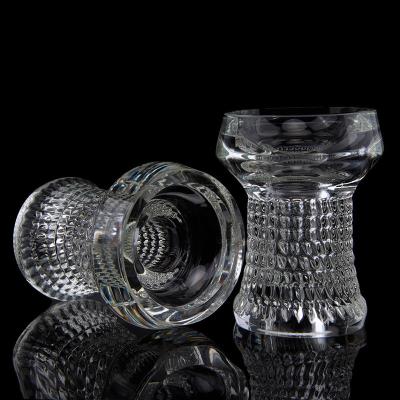 China Eco-friendly Glass Bowl Crystal Charcoal Hookah Holder For Smoking Shisha Accessories for sale