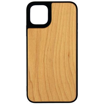 China Natural Solid Anti-drop Maple Wood TPU Cover Back Case For iPhone 13 12 11 Pro Max Mini for sale