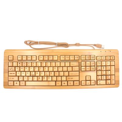 China 2021 New Products Hot New Products Arabic Version Keyboard Optical Bamboo Wired Keyboard 108 Full Keys for sale