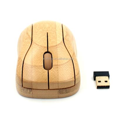 China 2022 Hot New 3D Unique Wireless Bamboo Wooden Mouse 2.4Ghz Optical Wooden Mouse For Office Gift for sale