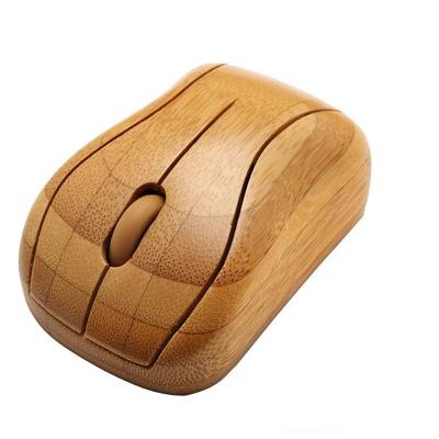 China 2022 New 2.4Ghz Optical Bamboo Wireless Mouse 3D Wireless Wooden Mouse For Computer for sale