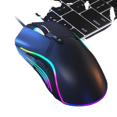 China Gaming RGB Gaming Mouse, 800/1600/2400/3200/4800/6400 DPI Adjustable Ultralight Optical LED Wired Mouse For Laptop Notebook Mac for sale