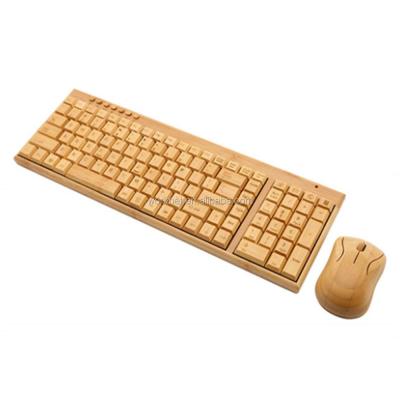 China New Wireless 2022 Hot Norwegian Version Midsize Keyboard Wireless Bamboo Wooden Keyboard And Mouse Combo for sale