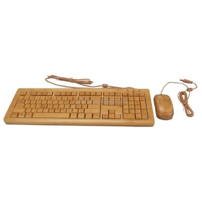 China 2019 Bamboo Keyboard Products Japanese Language Layout Trending Bamboo Wood Wired Keyboard And Mouse Combo for sale