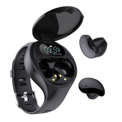 China MP3 Playback Factory Sports Watch Rate Detection Sleep Step Counter Smart Watch Earphone Watch 2 in 1 for sale