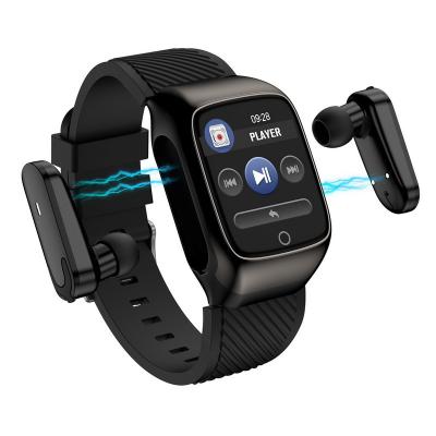 China Genuine MP3 Playback New Arrival Tws Earbuds Smart Watch Wireless Waterproof Earphone 2 in 1 for sale