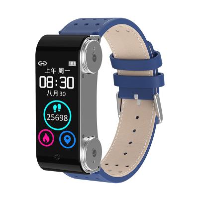 China MP3 Playback Mode Wrist Heart Rate Blood Pressure Detection Watch Earphone 2 In 1 Smart Watch for sale