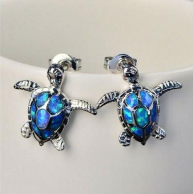 China Wholesale 2023 FASHIONABLE Japanese Style Turtle Earrings Shape Multicolor Animal Stud Earring For Lady Summer Holiday for sale