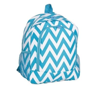 China Microfiber Chevron Anti-theft Print Backpack School Designer Bags for Teenages for sale