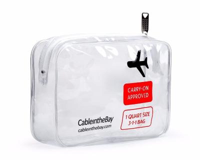 China Washable TSA Approved Clear Travel Toiletry Bag | Quarter Sized With Zipper | Airport Airline Compliant Bag | Travel Hand Luggage Backp for sale