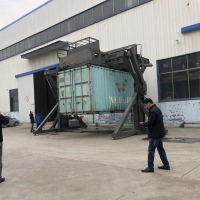 China Loading And Unloading Equipment One Lane Two Way Tilt 20ft Hydraulic Container Upender For Sale for sale