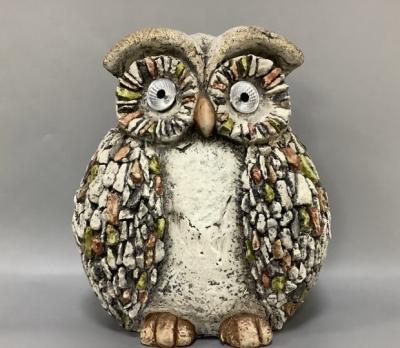 China Europe Factory Garden Decoration Owl Family Animal Resin MgO Animal Resin Garden Light Gifts And Crafts Statues for sale